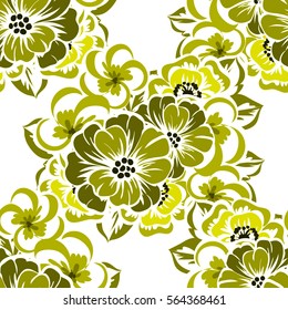 Abstract elegance seamless pattern with floral background