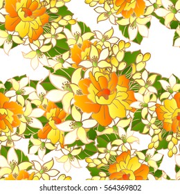 Abstract elegance seamless pattern with floral background
