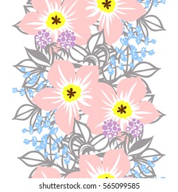 Abstract elegance seamless pattern with floral background