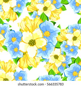Abstract elegance seamless pattern with floral background
