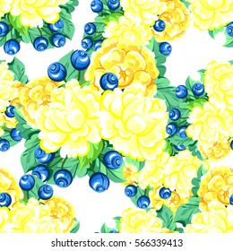 Abstract elegance seamless pattern with floral background