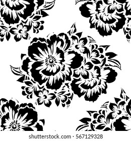 Abstract elegance seamless pattern with floral background