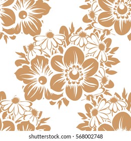 Abstract elegance seamless pattern with floral background