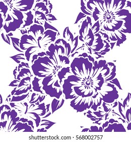 Abstract elegance seamless pattern with floral background