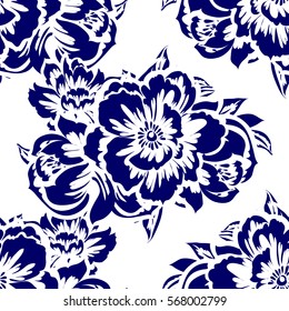 Abstract elegance seamless pattern with floral background
