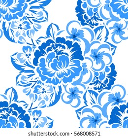 Abstract elegance seamless pattern with floral background