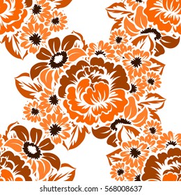 Abstract elegance seamless pattern with floral background