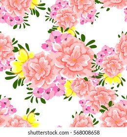 Abstract elegance seamless pattern with floral background