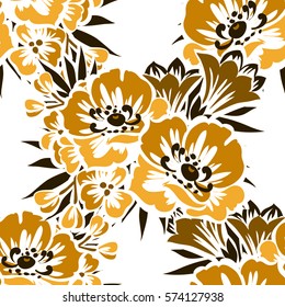 Abstract elegance seamless pattern with floral background