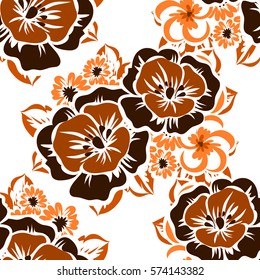 Abstract elegance seamless pattern with floral background
