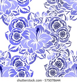 Abstract elegance seamless pattern with floral background