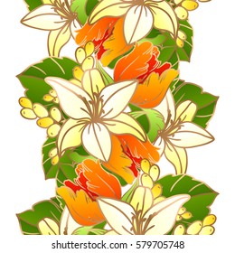 Abstract elegance seamless pattern with floral background