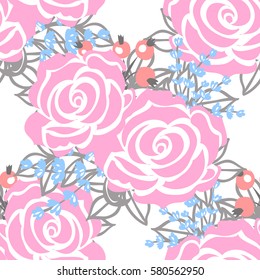 Abstract elegance seamless pattern with floral background