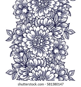 Abstract elegance seamless pattern with floral background