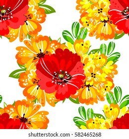 Abstract elegance seamless pattern with floral background