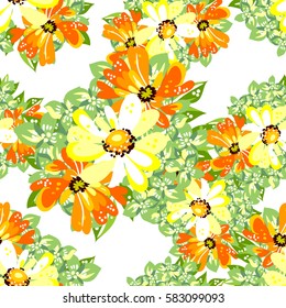 Abstract elegance seamless pattern with floral background