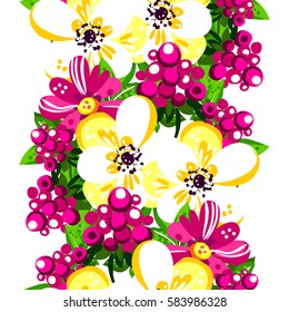 Abstract elegance seamless pattern with floral background