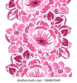 Abstract elegance seamless pattern with floral background
