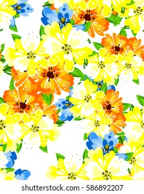 Abstract elegance seamless pattern with floral background