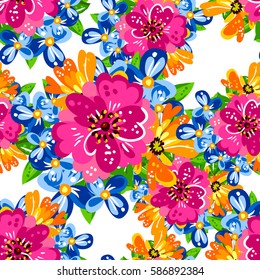 Abstract elegance seamless pattern with floral background