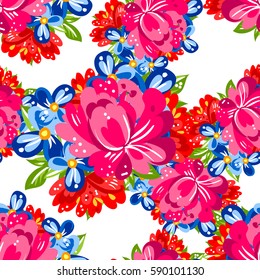 Abstract elegance seamless pattern with floral background