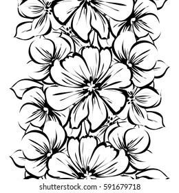 Abstract elegance seamless pattern with floral background