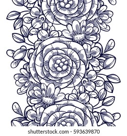 Abstract elegance seamless pattern with floral background