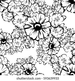 Abstract elegance seamless pattern with floral background