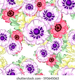Abstract elegance seamless pattern with floral background