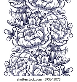 Abstract elegance seamless pattern with floral background