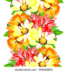 Abstract elegance seamless pattern with floral background