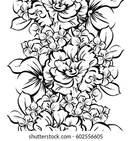 Abstract elegance seamless pattern with floral background