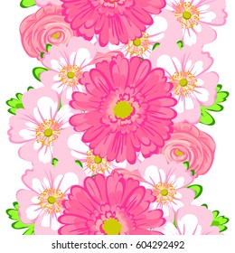 Abstract elegance seamless pattern with floral background