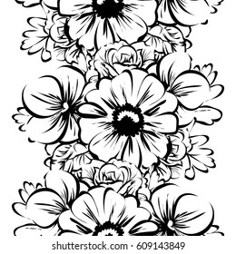 Abstract elegance seamless pattern with floral background