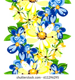 Abstract elegance seamless pattern with floral background