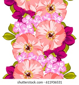 Abstract elegance seamless pattern with floral background