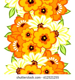 Abstract elegance seamless pattern with floral background