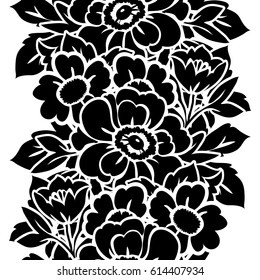 Abstract elegance seamless pattern with floral background