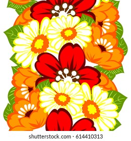 Abstract elegance seamless pattern with floral background