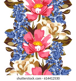 Abstract elegance seamless pattern with floral background