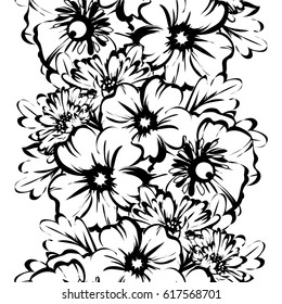 Abstract elegance seamless pattern with floral background