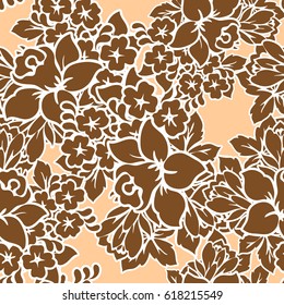 Abstract elegance seamless pattern with floral background