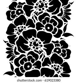 Abstract elegance seamless pattern with floral background