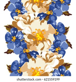 Abstract elegance seamless pattern with floral background