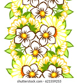 Abstract elegance seamless pattern with floral background