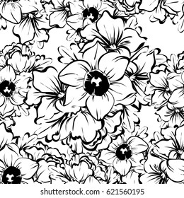 Abstract elegance seamless pattern with floral background