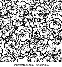 Abstract elegance seamless pattern with floral background