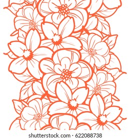 Abstract elegance seamless pattern with floral background