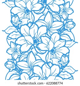 Abstract elegance seamless pattern with floral background