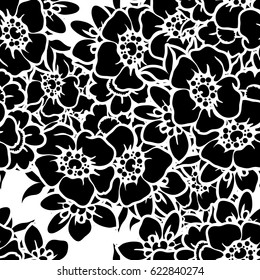 Abstract elegance seamless pattern with floral background
